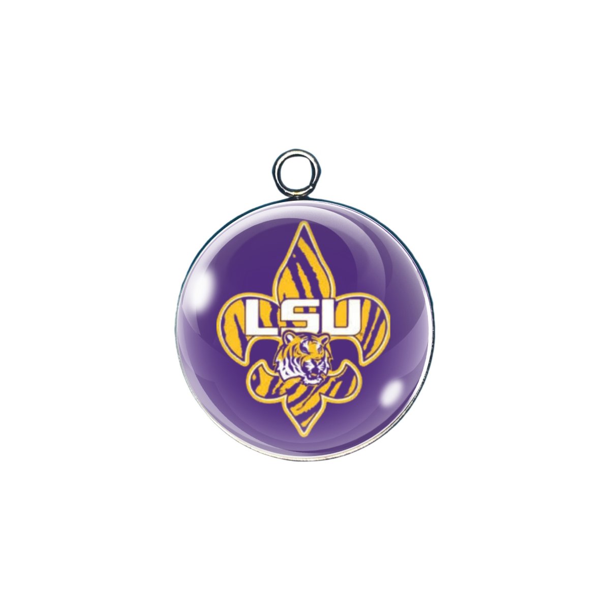  LSU Tigers glass cabochon charm