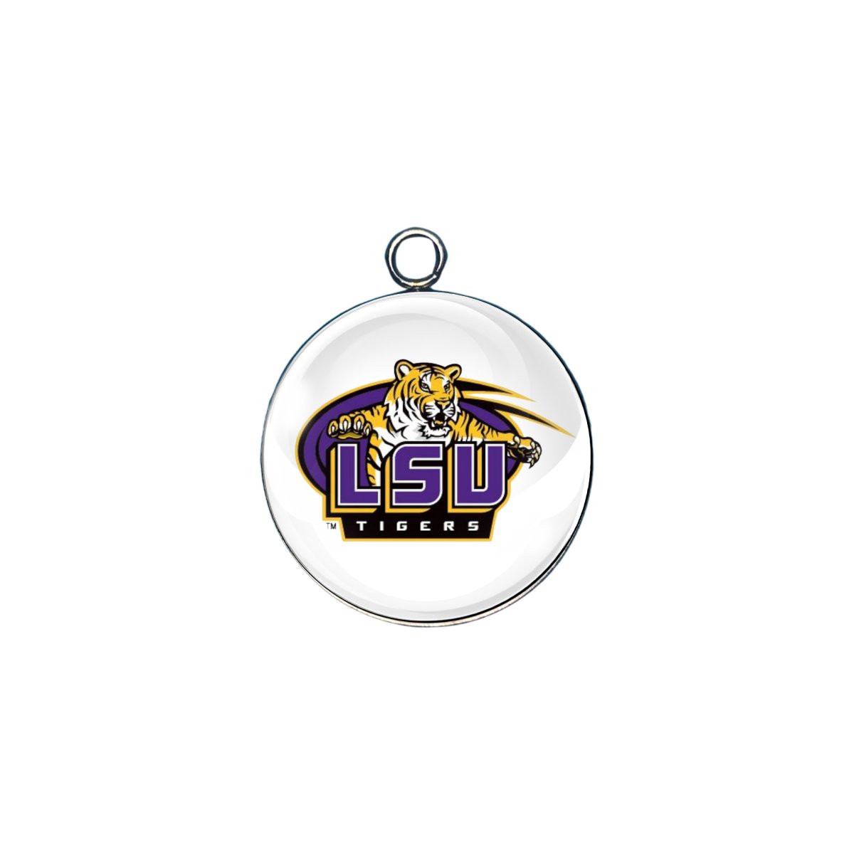  LSU Tigers glass cabochon charm