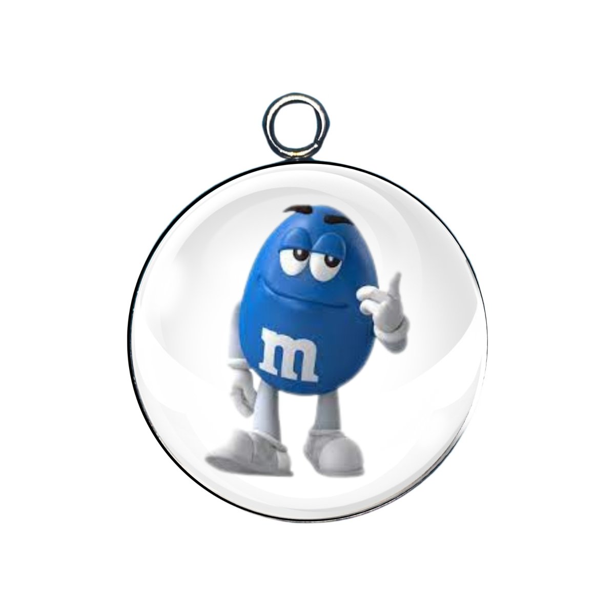 M & M glass cabochon charm