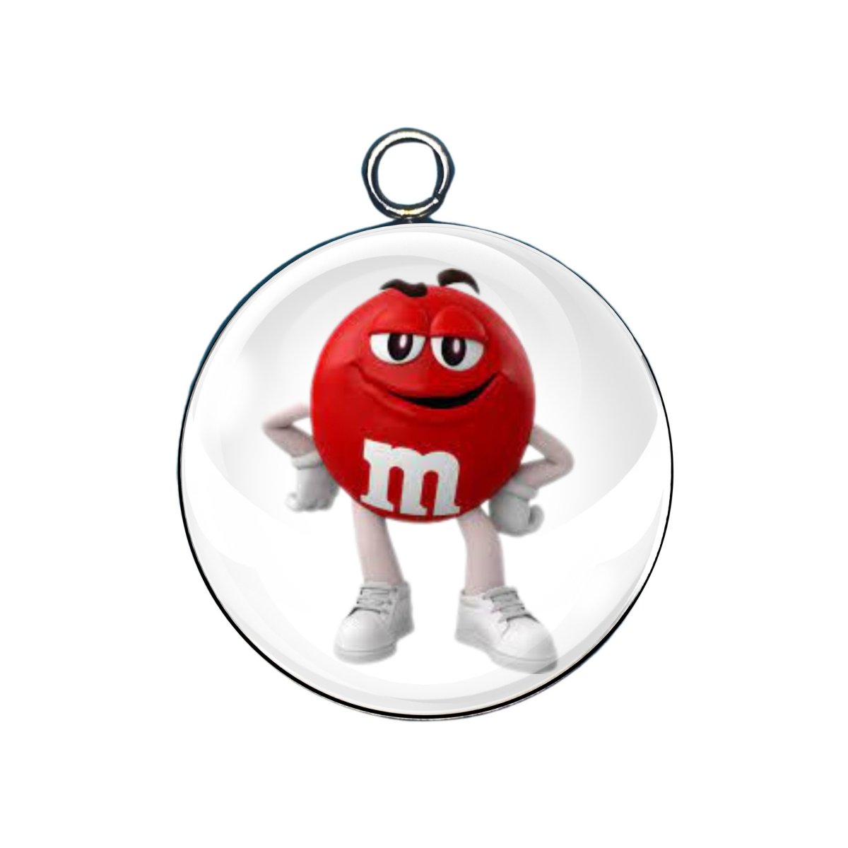 M & M glass cabochon charm