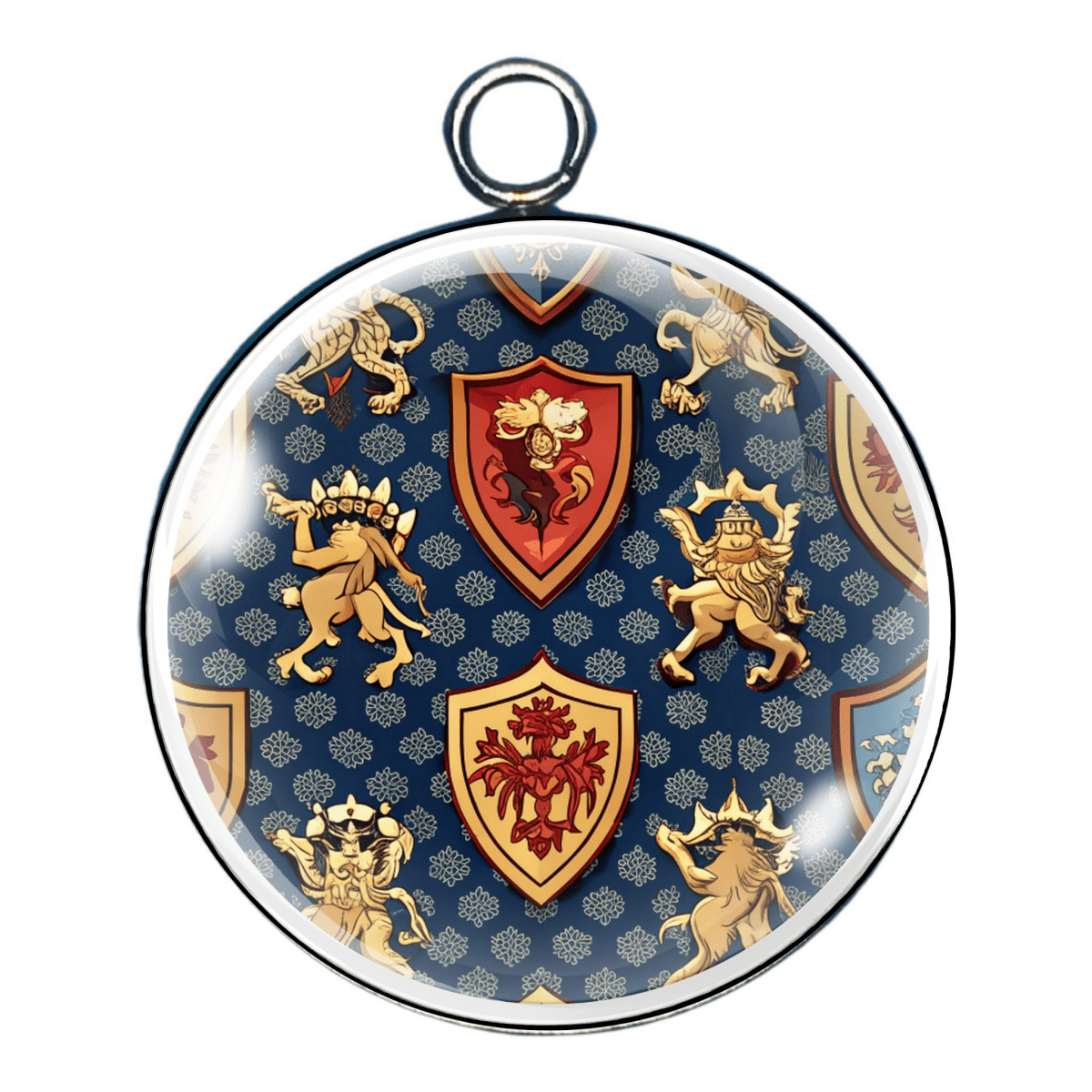 Medieval Print Glass Cabochon Charms – Vintage-Style Jewelry Making Supplies