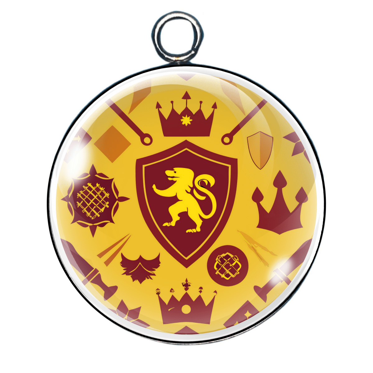Medieval Print Glass Cabochon Charms – Vintage-Style Jewelry Making Supplies