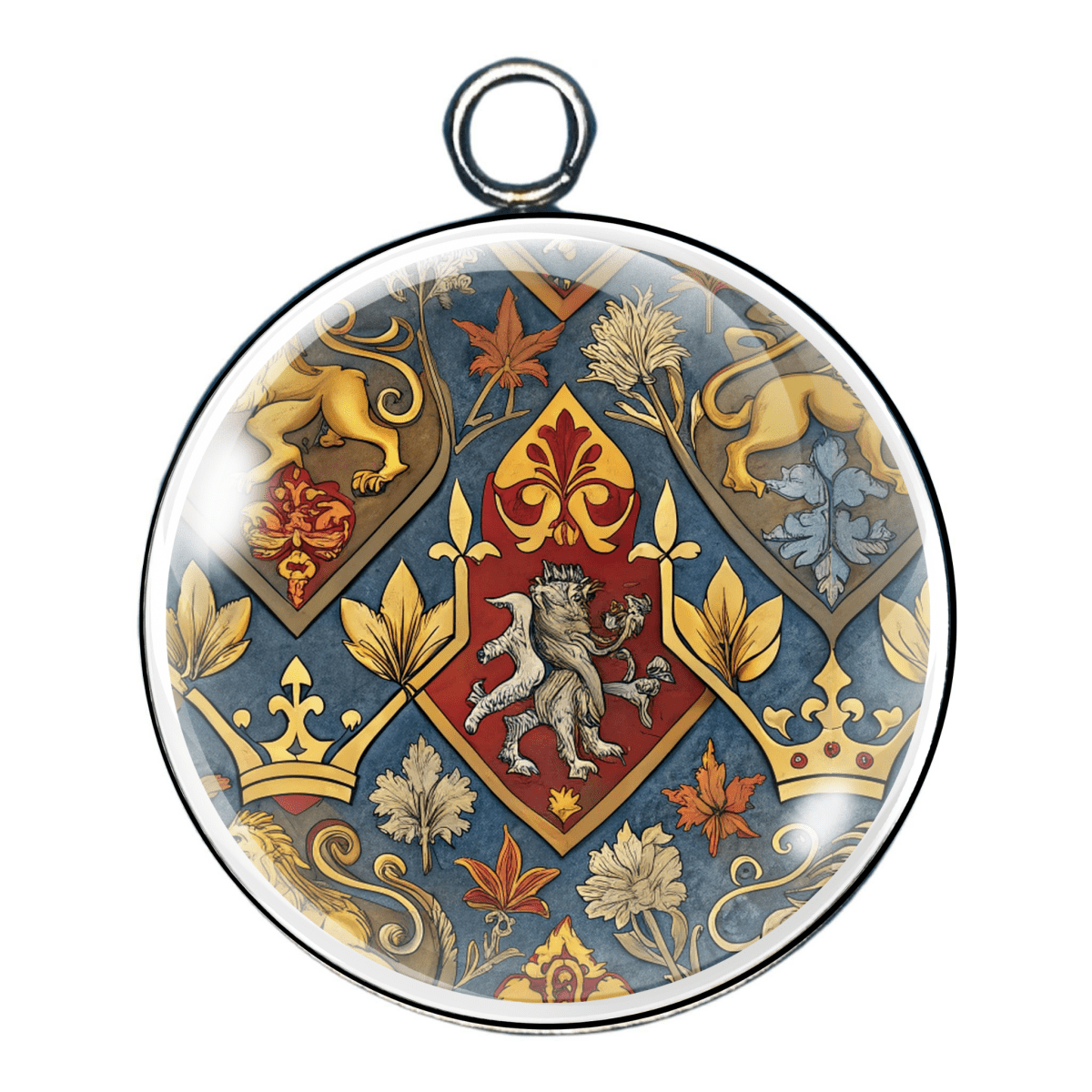 Medieval Print Glass Cabochon Charms – Vintage-Style Jewelry Making Supplies