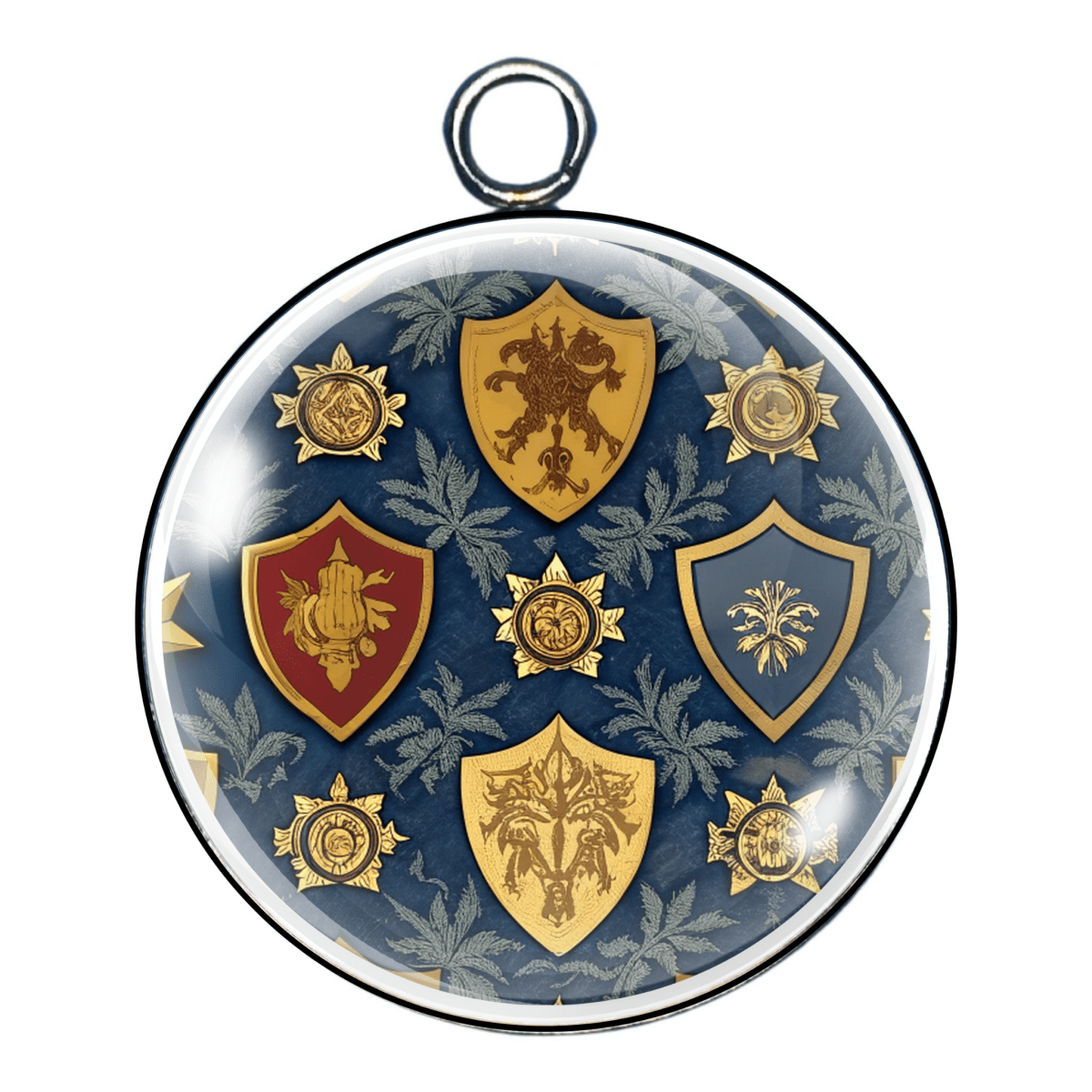 Medieval Print Glass Cabochon Charms – Vintage-Style Jewelry Making Supplies