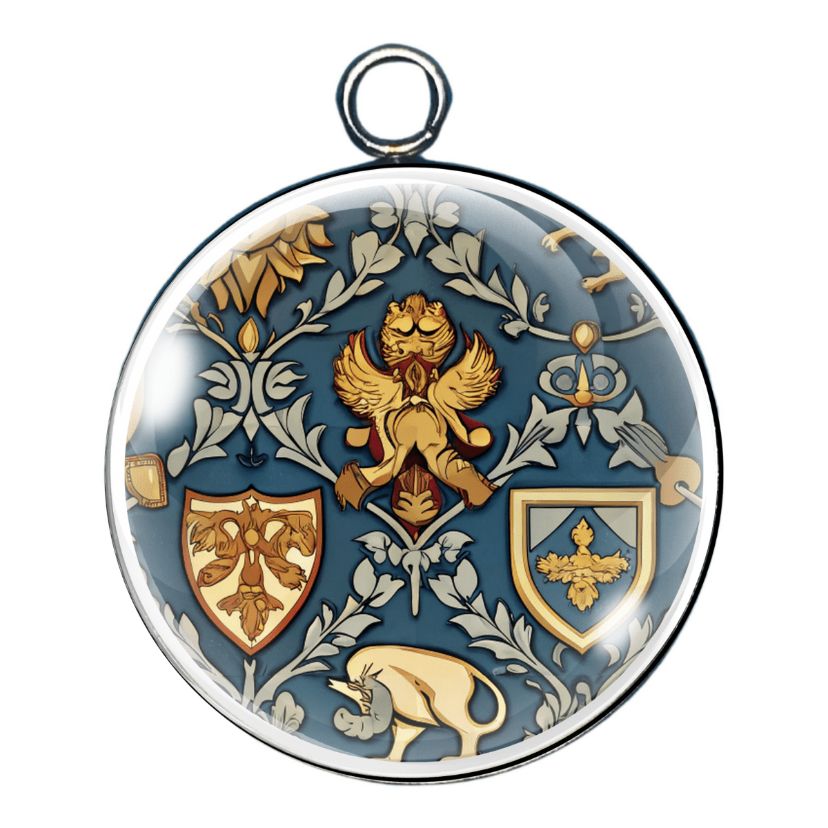 Medieval Print Glass Cabochon Charms – Vintage-Style Jewelry Making Supplies
