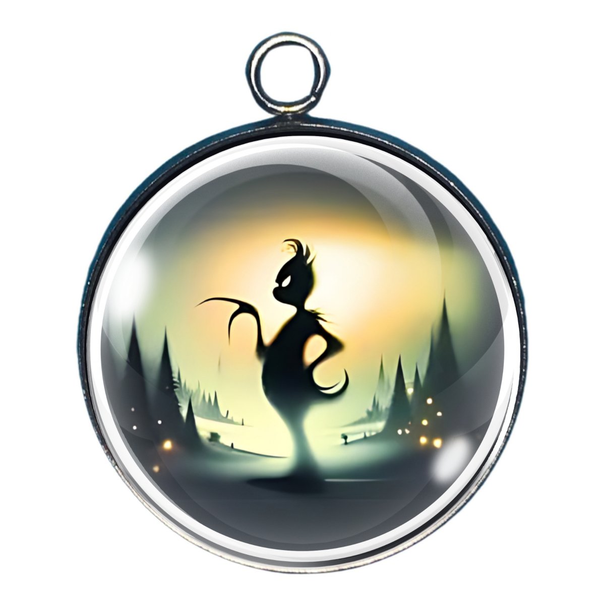 Merry Grinch-mas Glass Cabochon Charms