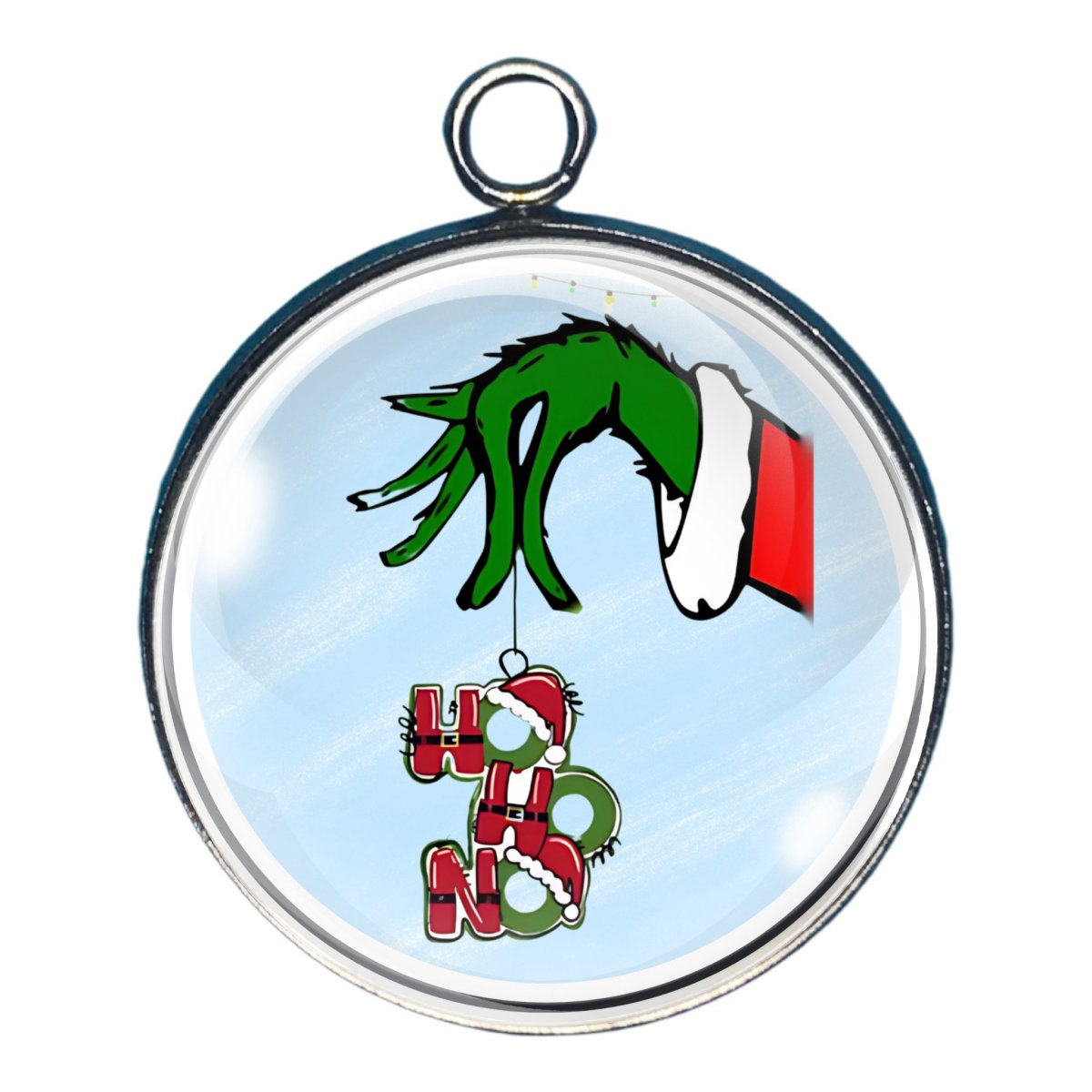 Merry Grinch-mas Glass Cabochon Charms