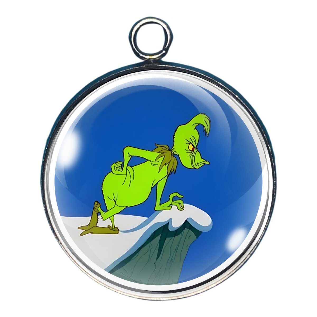 Merry Grinch-mas Glass Cabochon Charms