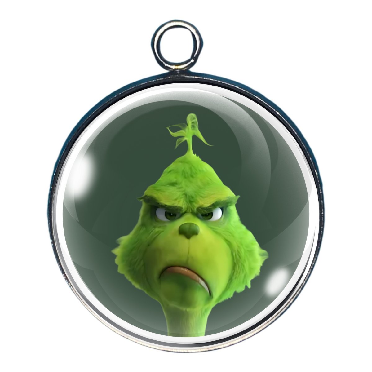 Merry Grinch-mas Glass Cabochon Charms