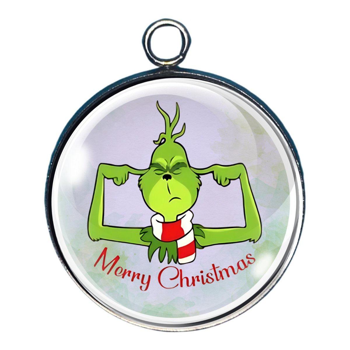 Merry Grinch-mas Glass Cabochon Charms