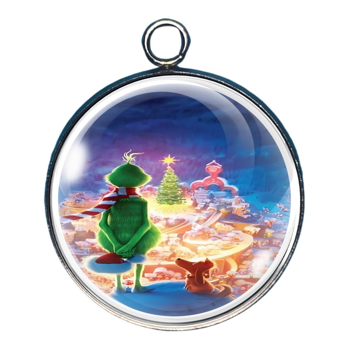 Merry Grinch-mas Glass Cabochon Charms