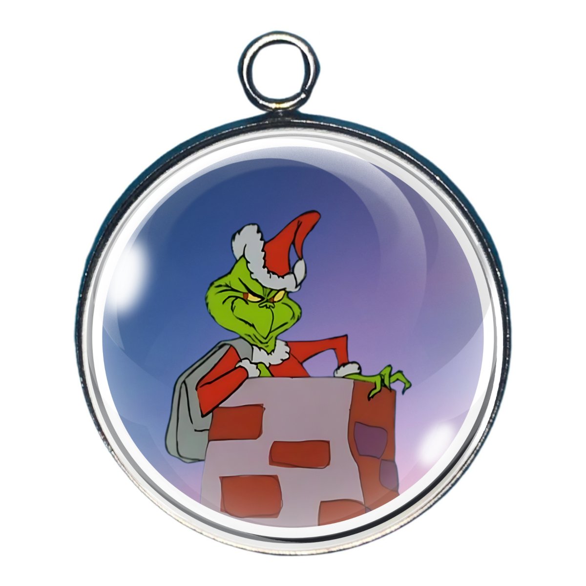 Merry Grinch-mas Glass Cabochon Charms