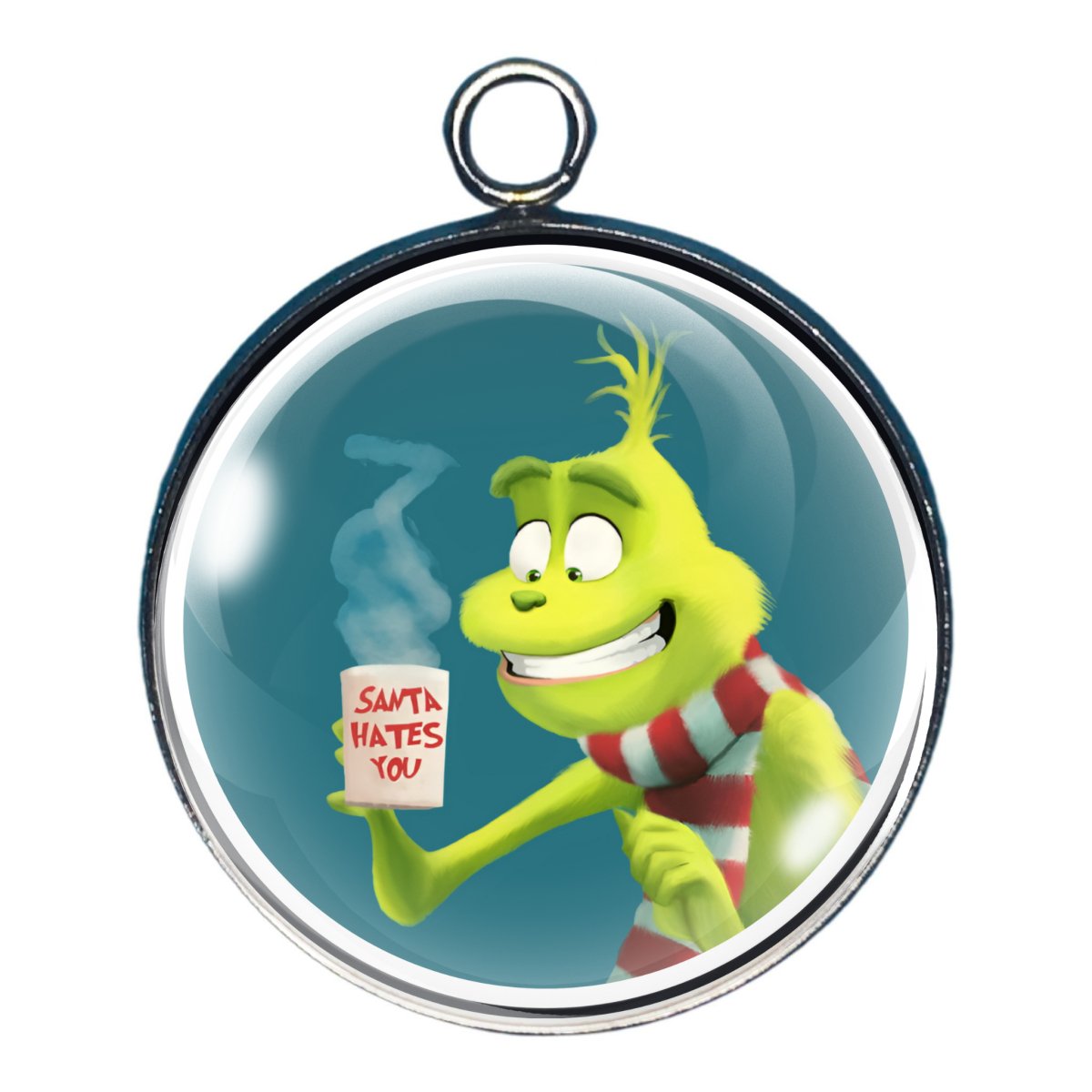 Merry Grinch-mas Glass Cabochon Charms