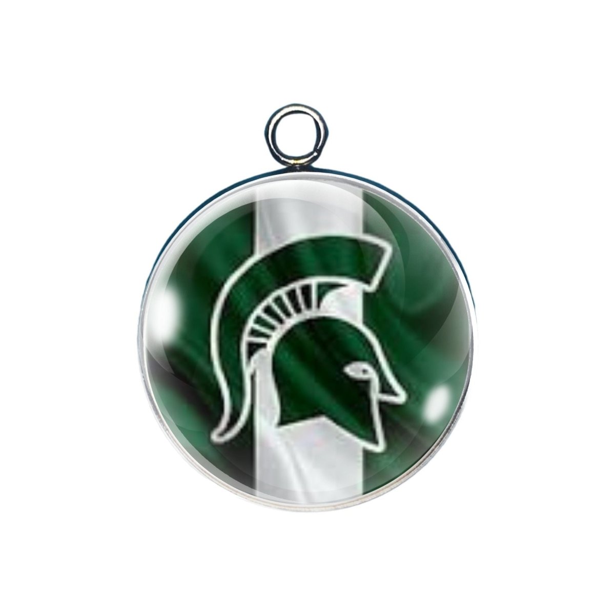 Michigan State Spartans Glass cabochon craft charm