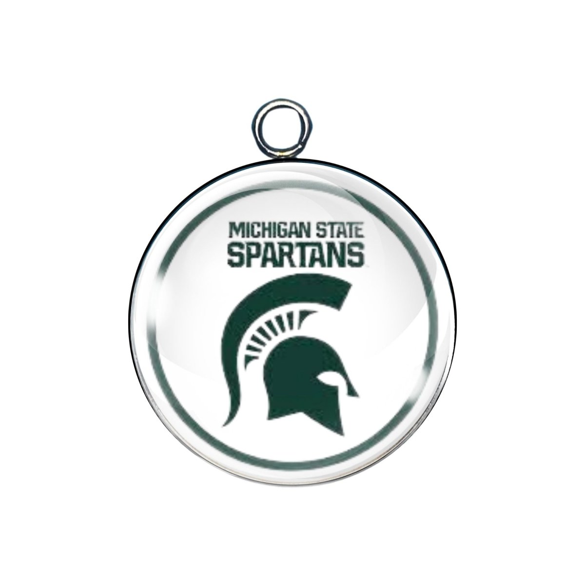 Michigan State Spartans Glass cabochon craft charm