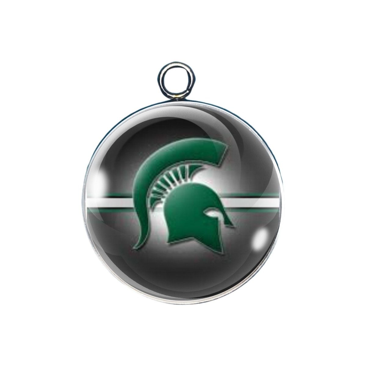 Michigan State Spartans Glass cabochon craft charm