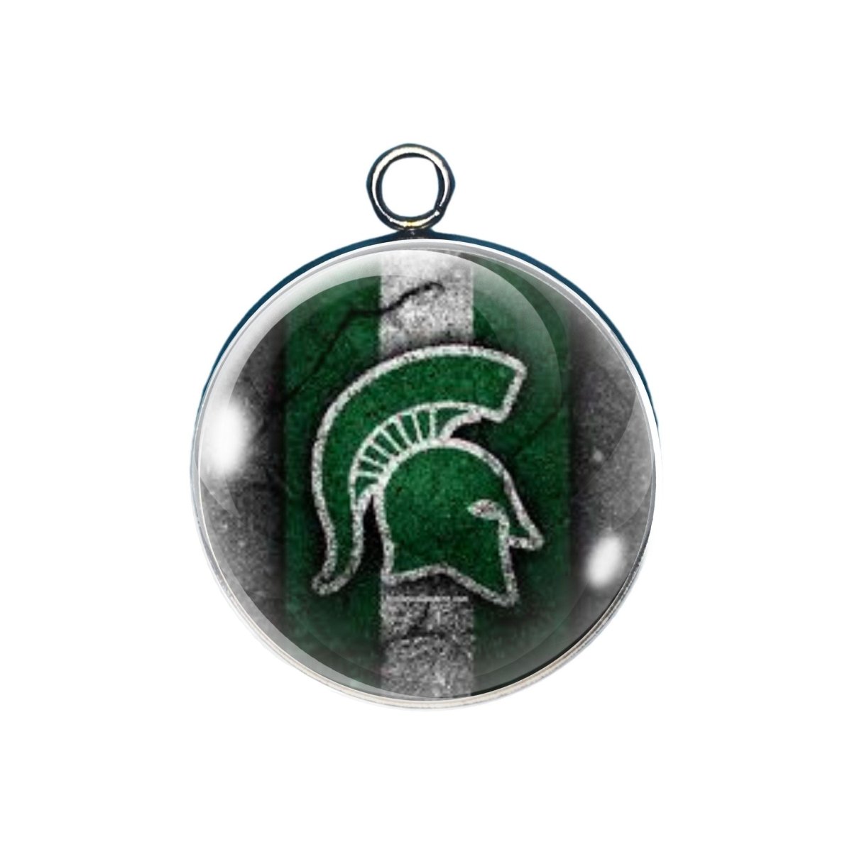 Michigan State Spartans Glass cabochon craft charm