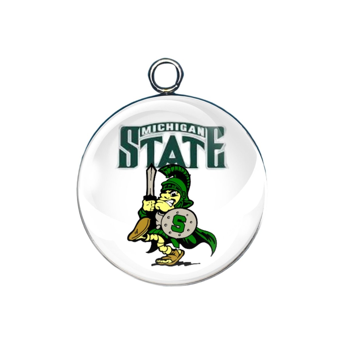 Michigan State Spartans Glass cabochon craft charm