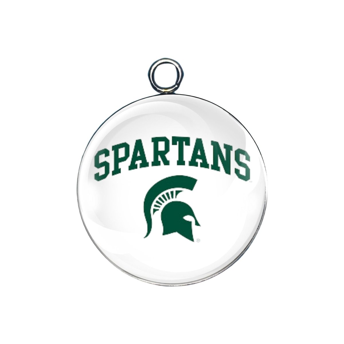 Michigan State Spartans Glass cabochon craft charm