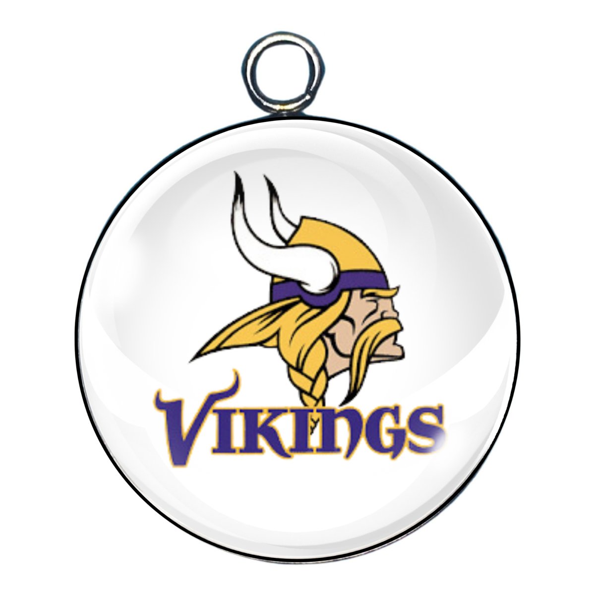 Minnesota Vikings Glass Cabochon Charms