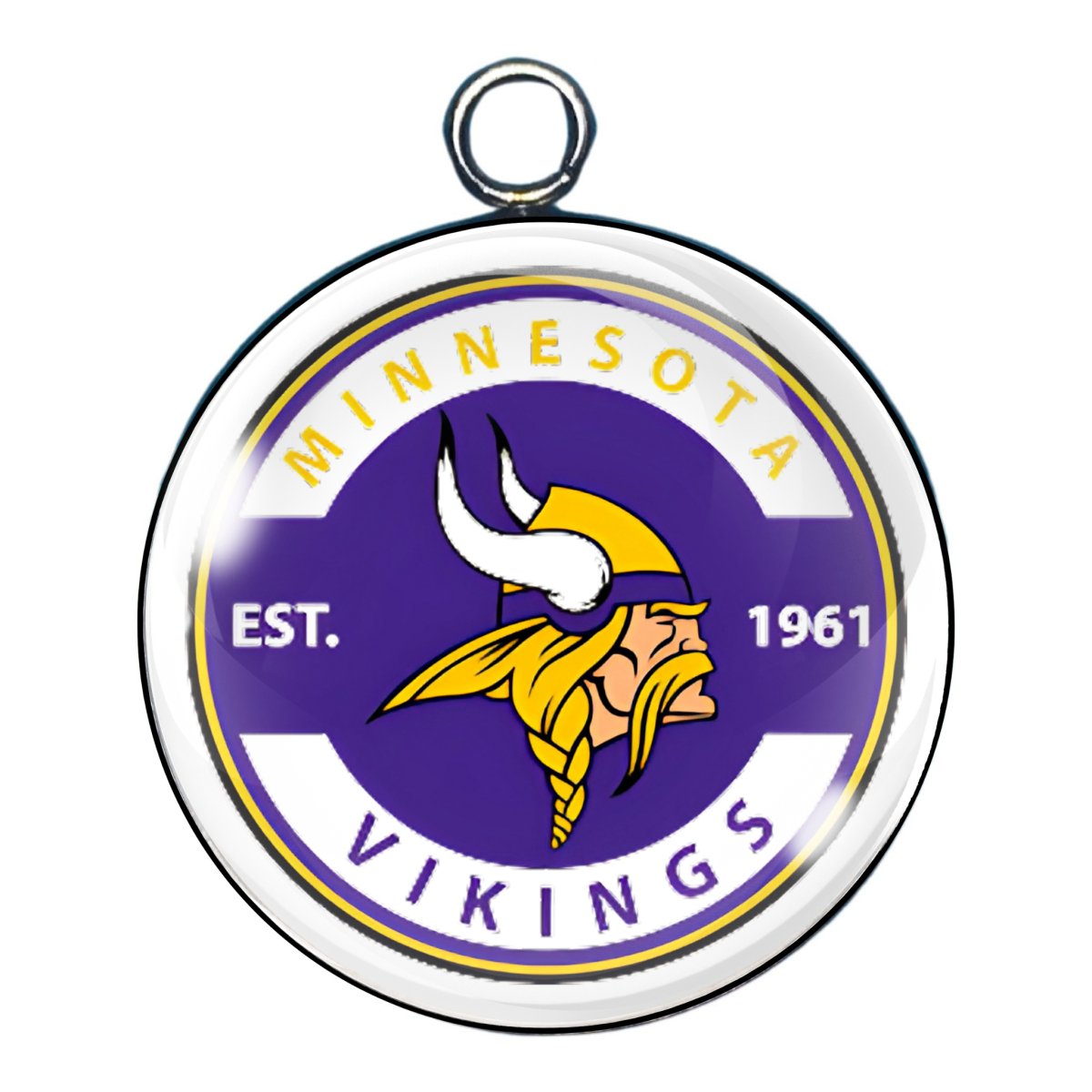 Minnesota Vikings Glass Cabochon Charms