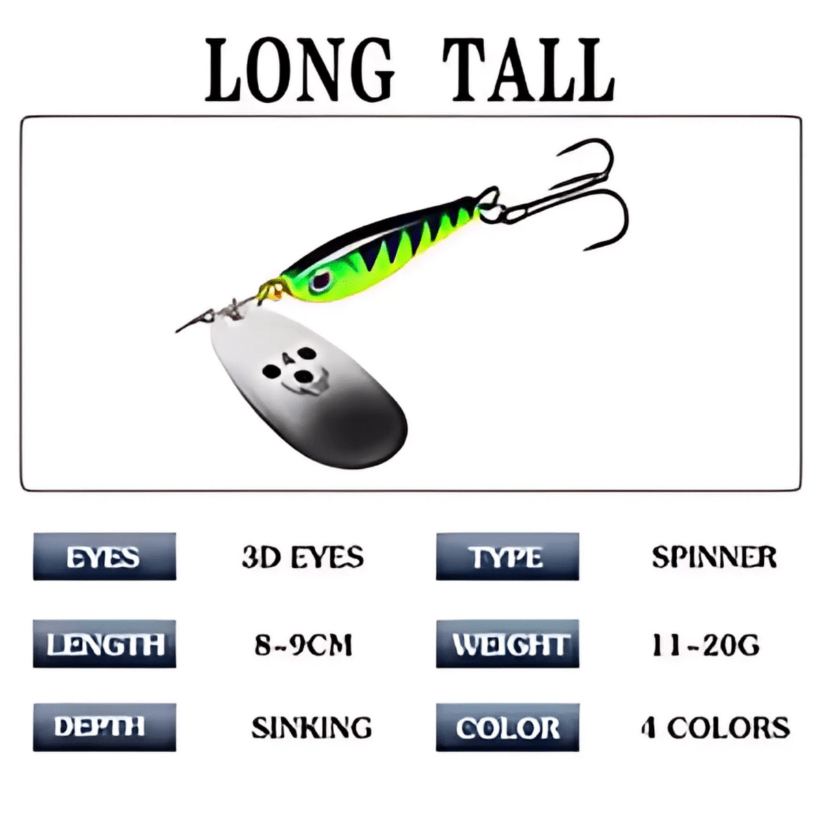 Minnow Spinner lure, Crappie Fishing Spinner Tackle