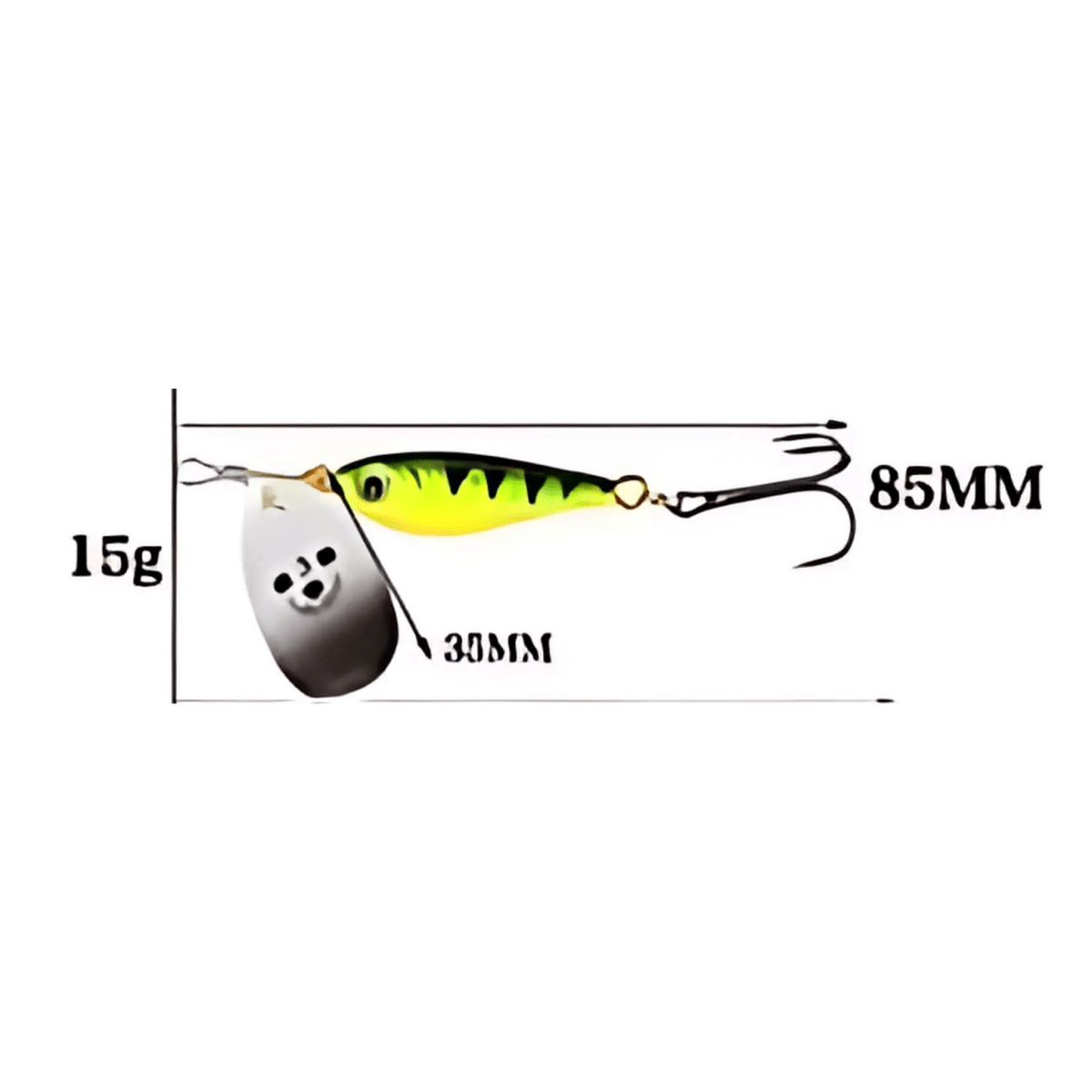 Minnow Spinner lure, Crappie Fishing Spinner Tackle