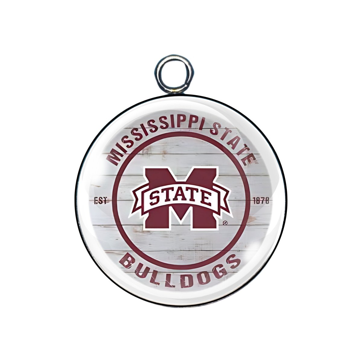 Mississippi State glass cabochon charm