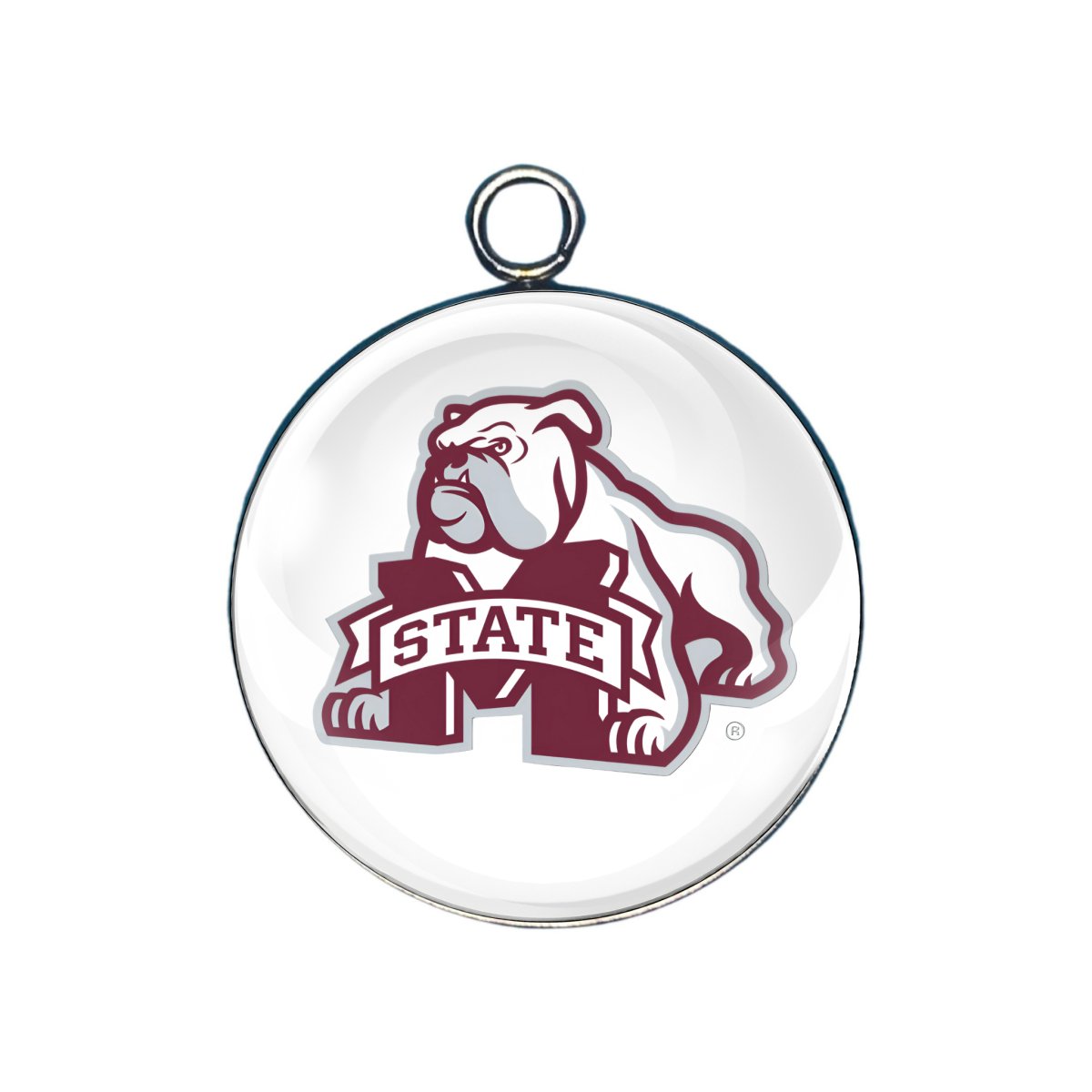 Mississippi State Bulldog Glass Cabochon Charms