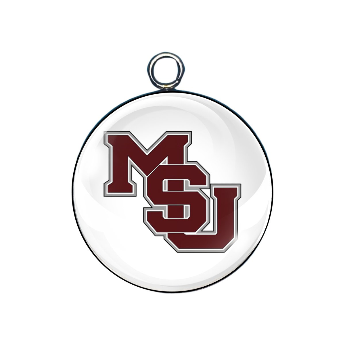 Mississippi State glass cabochon charm