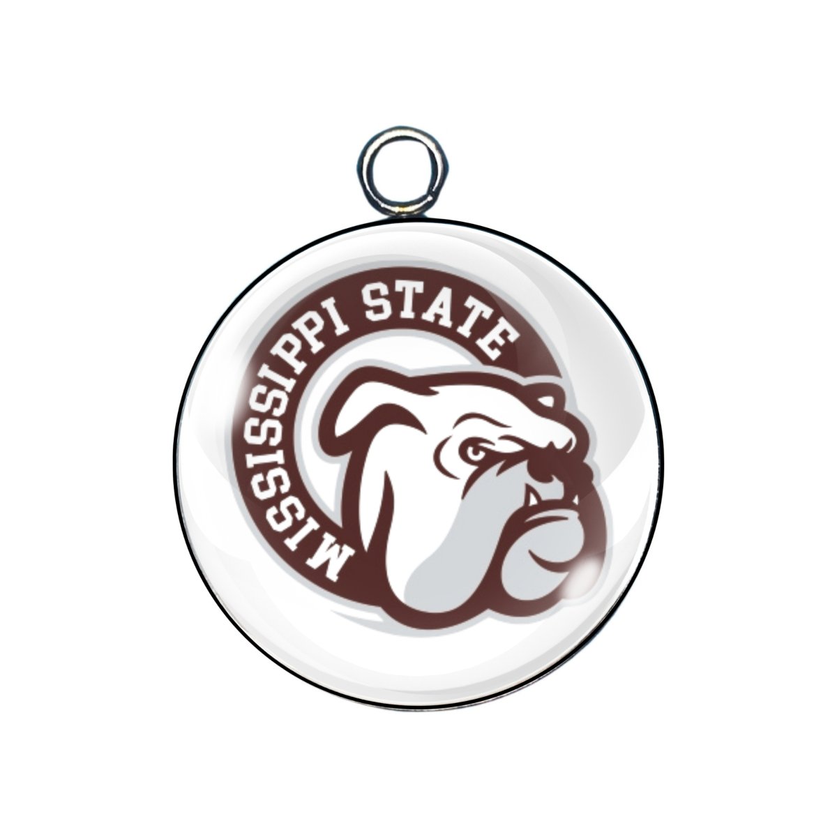 Mississippi State glass cabochon charm