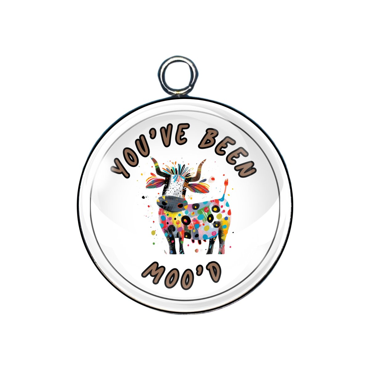 moo moo Subaru glass cabochon charm