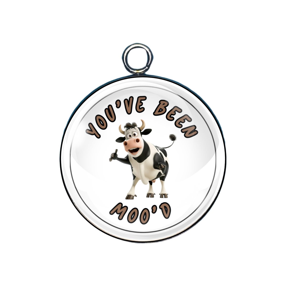 moo moo Subaru glass cabochon charm