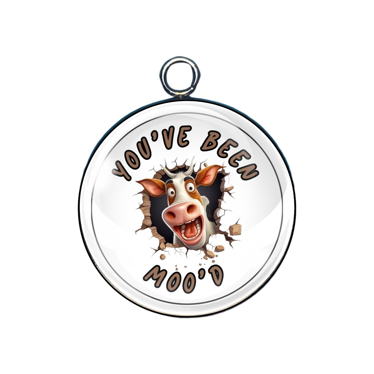 moo moo Subaru glass cabochon charm