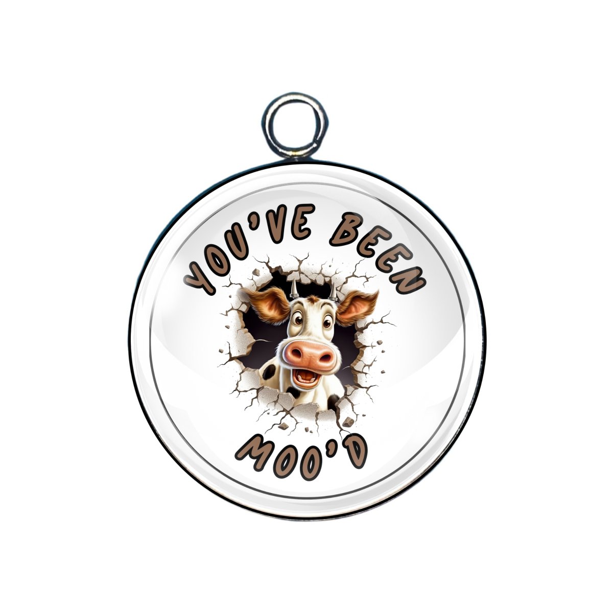 moo moo Subaru glass cabochon charm