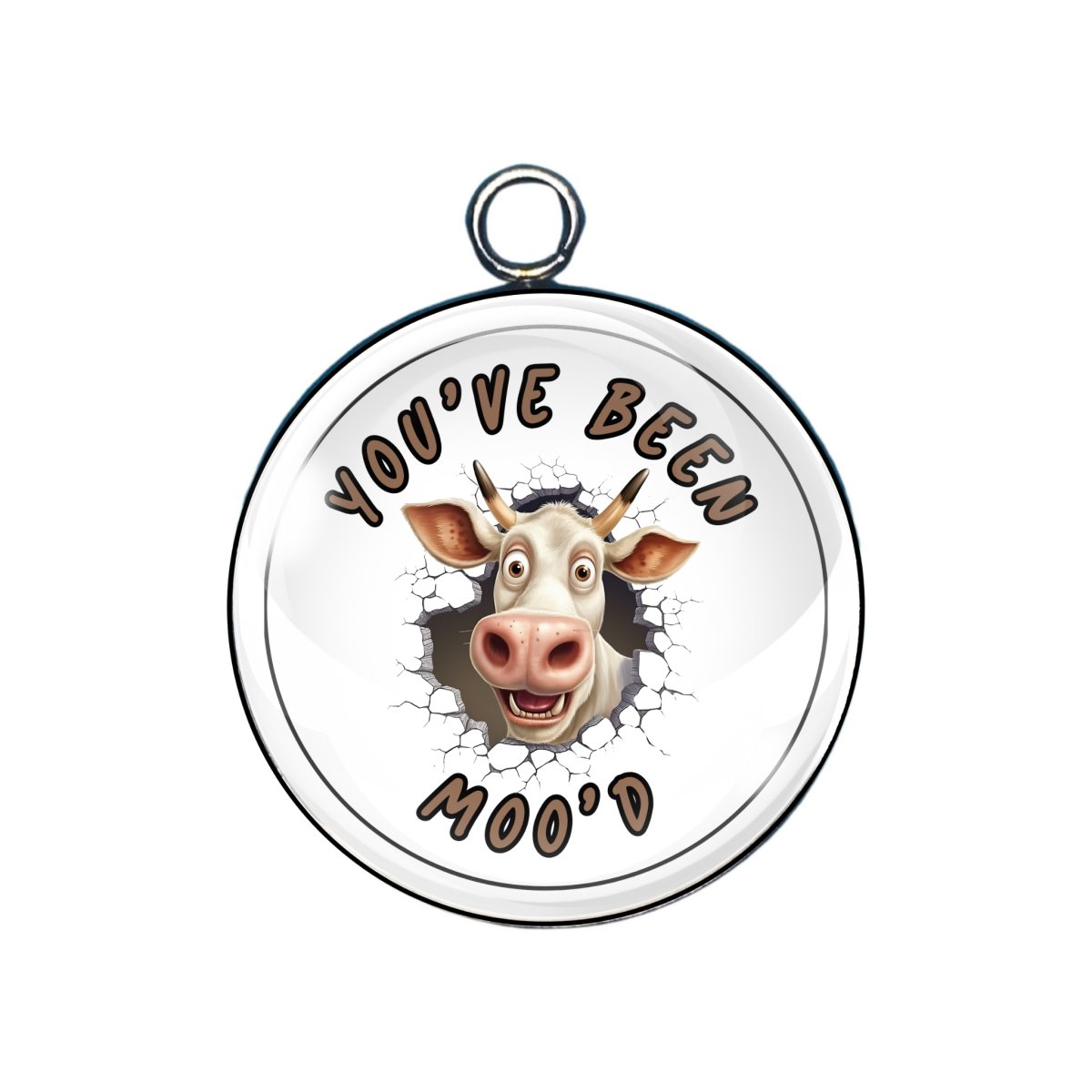 moo moo Subaru glass cabochon charm