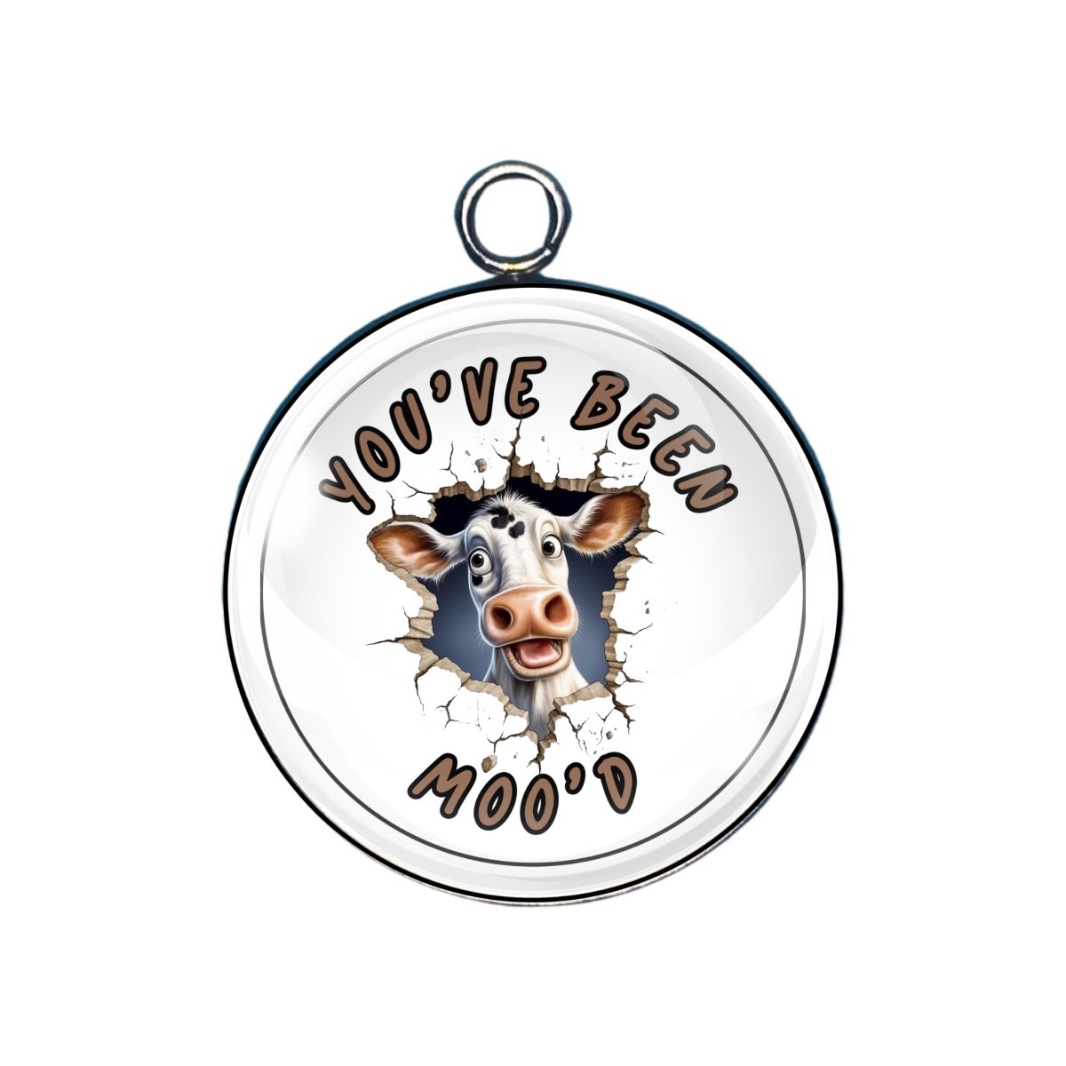 moo moo Subaru glass cabochon charm