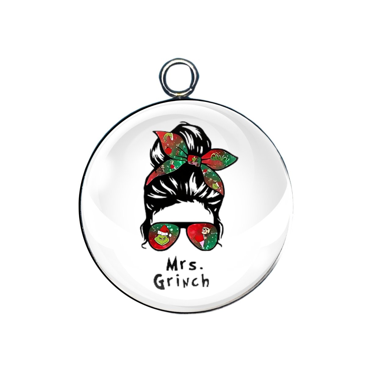 Mrs.Grinch Glass Cabochon Charms