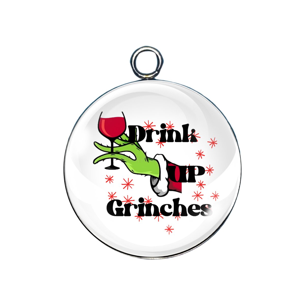 Mrs.Grinch Glass Cabochon Charms