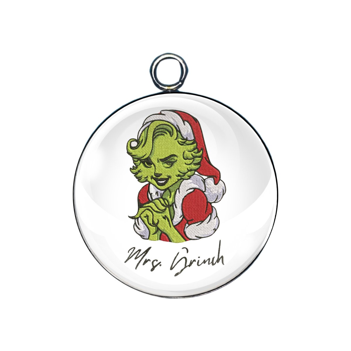 Mrs.Grinch Glass Cabochon Charms