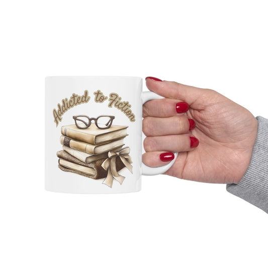 Mug - Addicted to Fiction Ceramic Mug (11oz, 15oz)