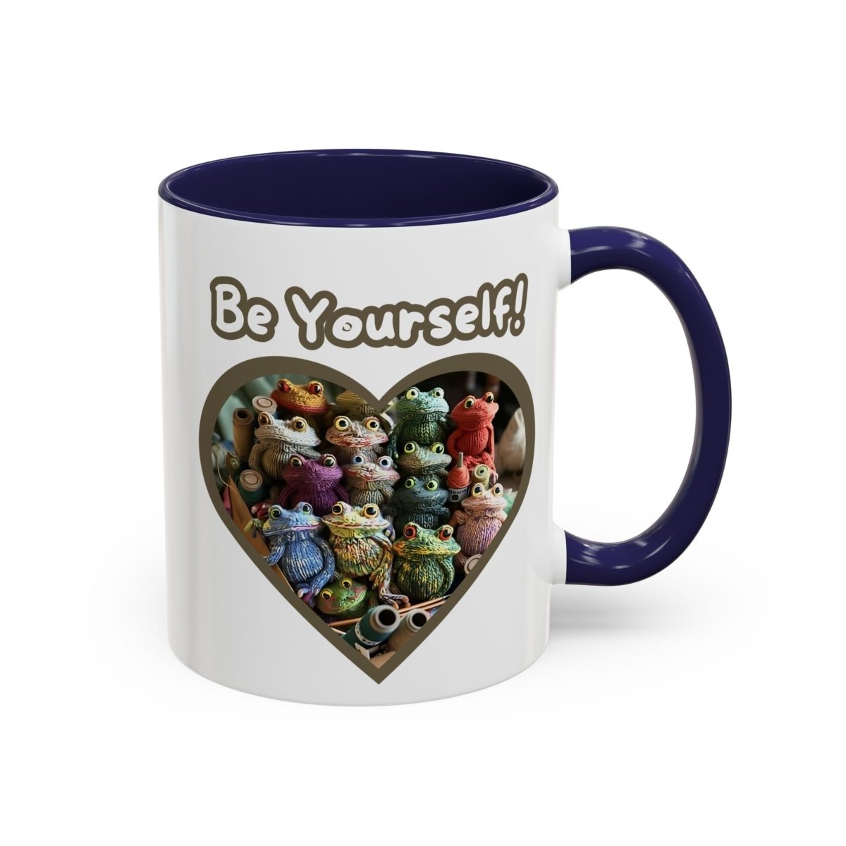 Mug - Be Yourself Unique Crochet Frogs Coffee Mug (11, 15oz)