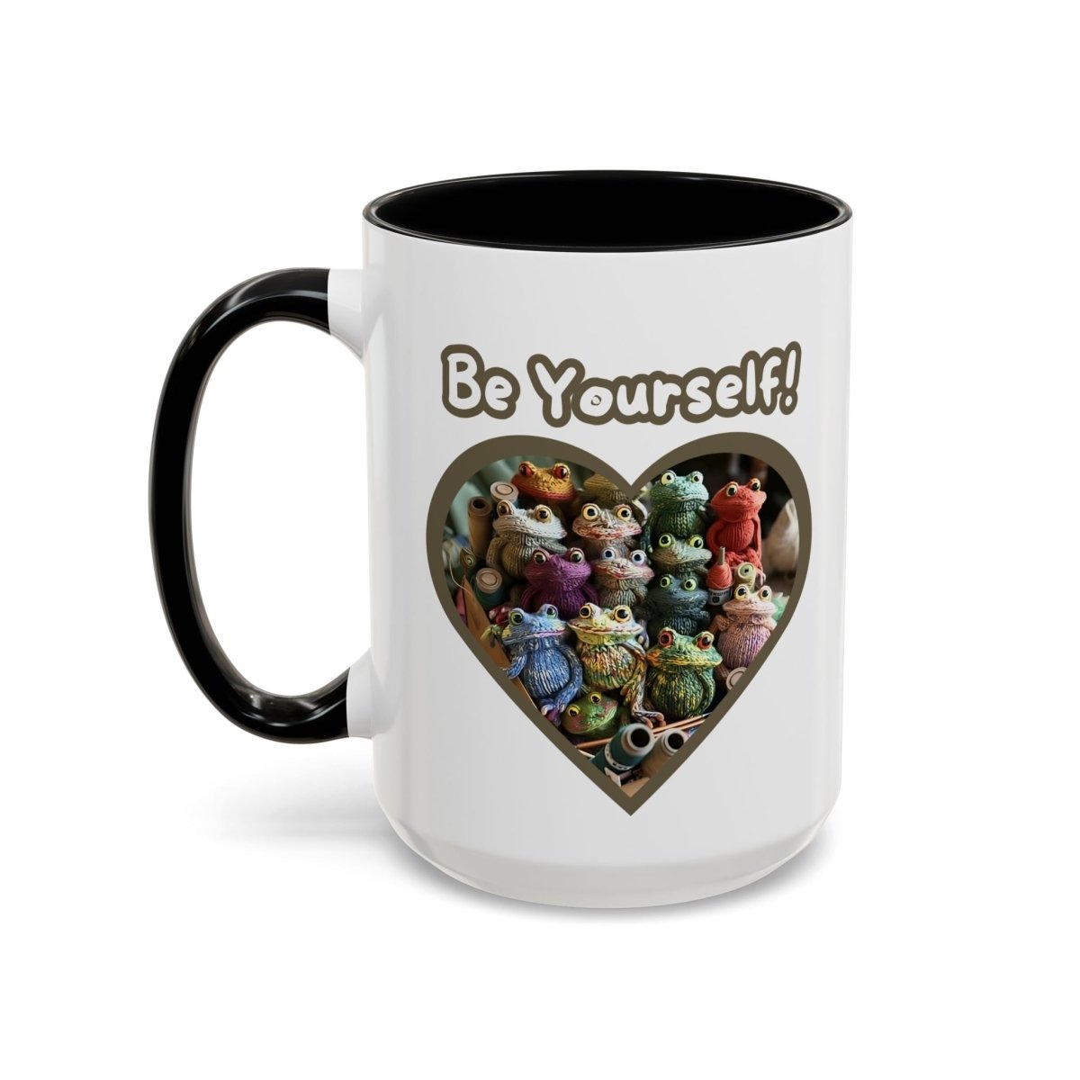 Mug - Be Yourself Unique Crochet Frogs Coffee Mug (11, 15oz)