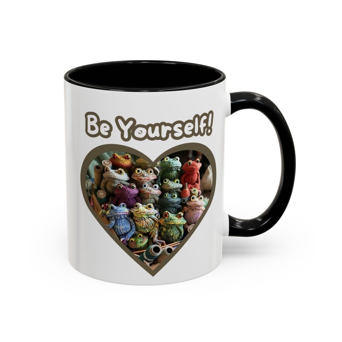 Mug - Be Yourself Unique Crochet Frogs Coffee Mug (11, 15oz)