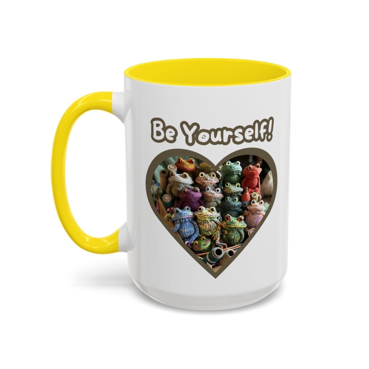 Mug - Be Yourself Unique Crochet Frogs Coffee Mug (11, 15oz)