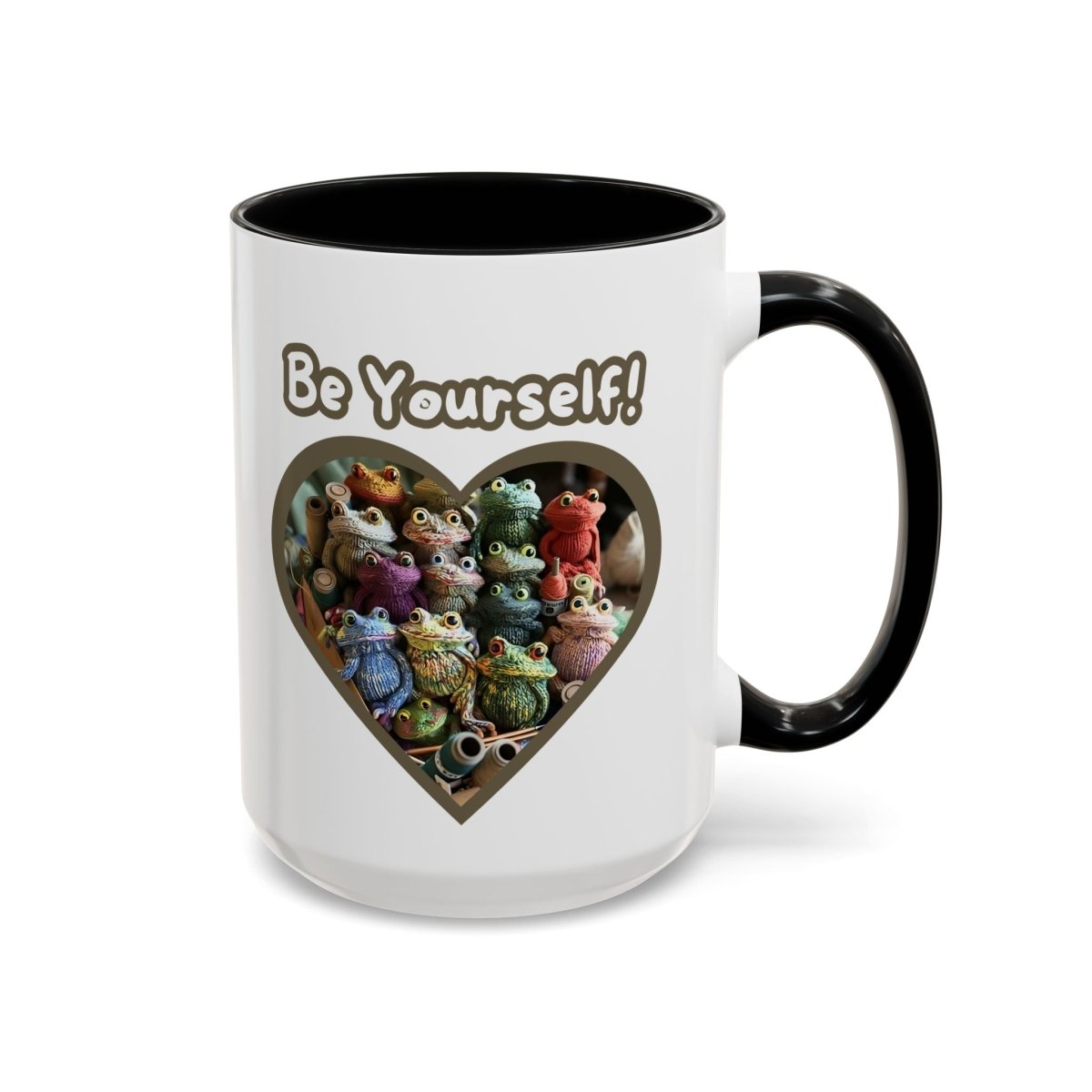 Mug - Be Yourself Unique Crochet Frogs Coffee Mug (11, 15oz)