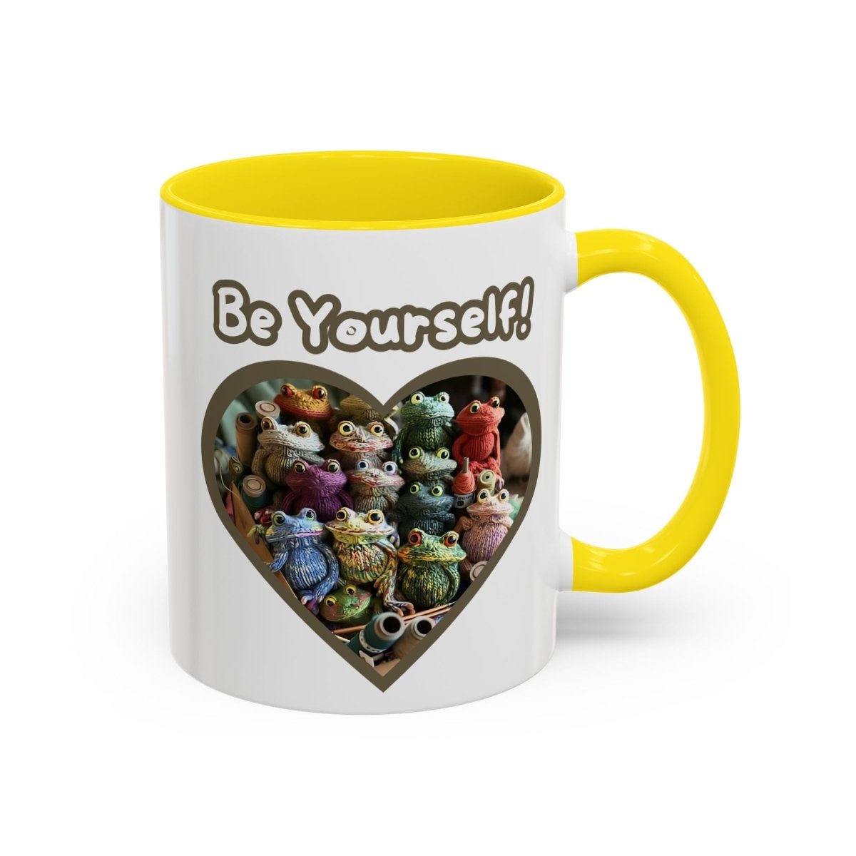 Mug - Be Yourself Unique Crochet Frogs Coffee Mug (11, 15oz)