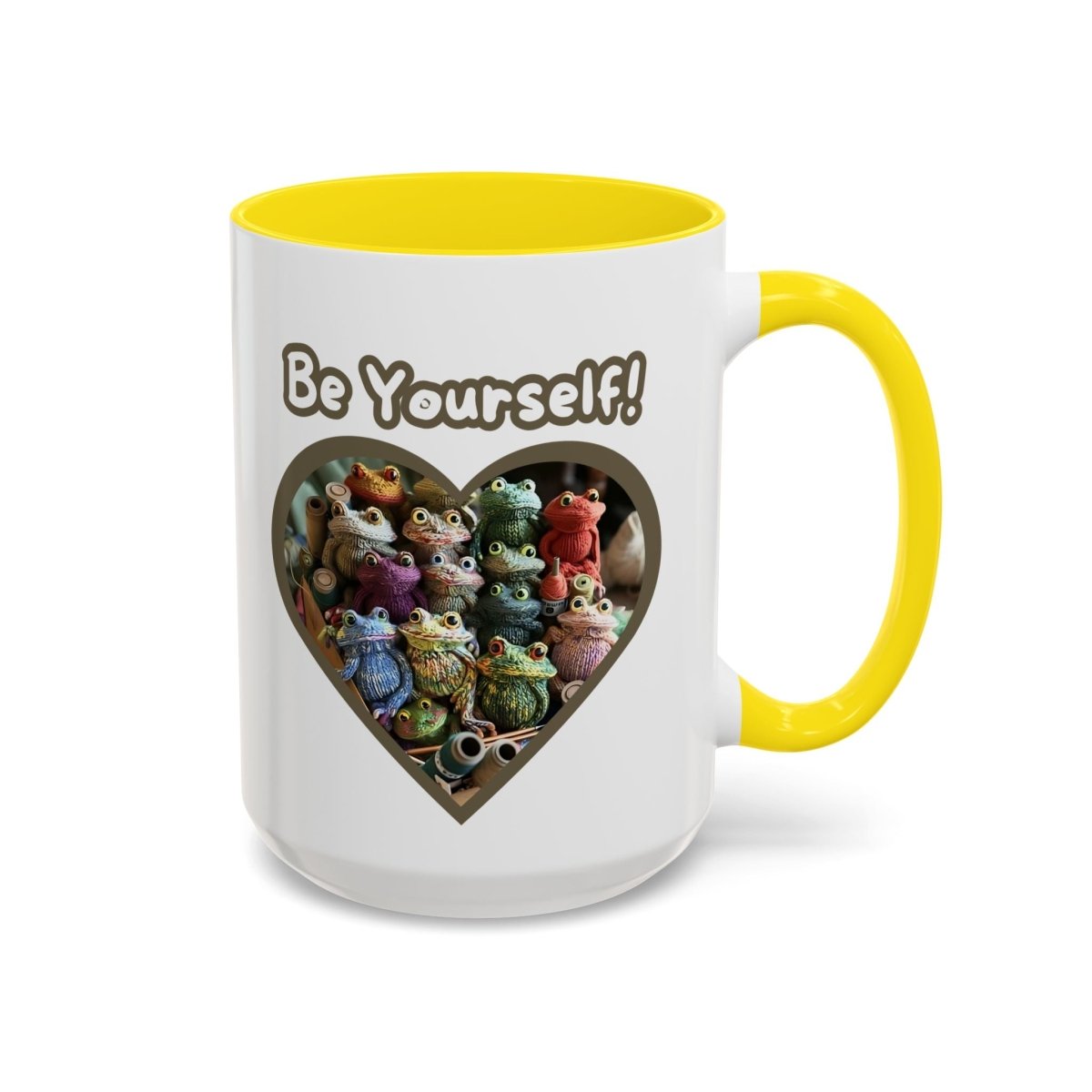 Mug - Be Yourself Unique Crochet Frogs Coffee Mug (11, 15oz)