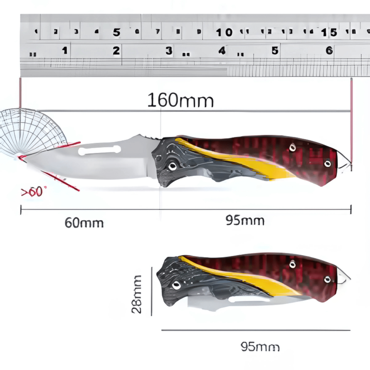 Multifunctional Pocket Knife, Camping Folding Knife