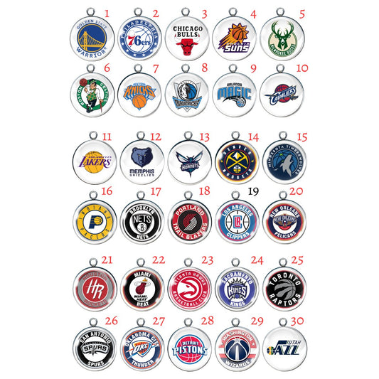 NBA Basketball Team Charms